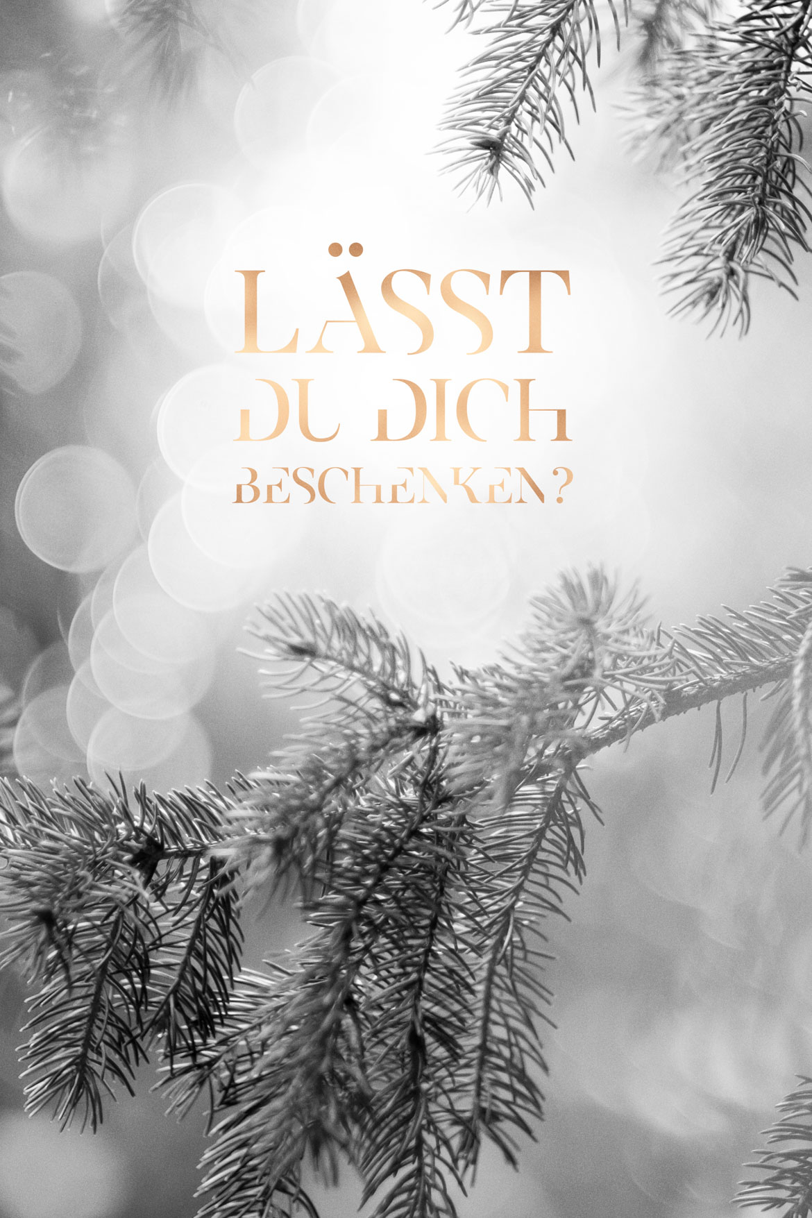 christliche Weihnachtskarten Tannenzweige Geschenk