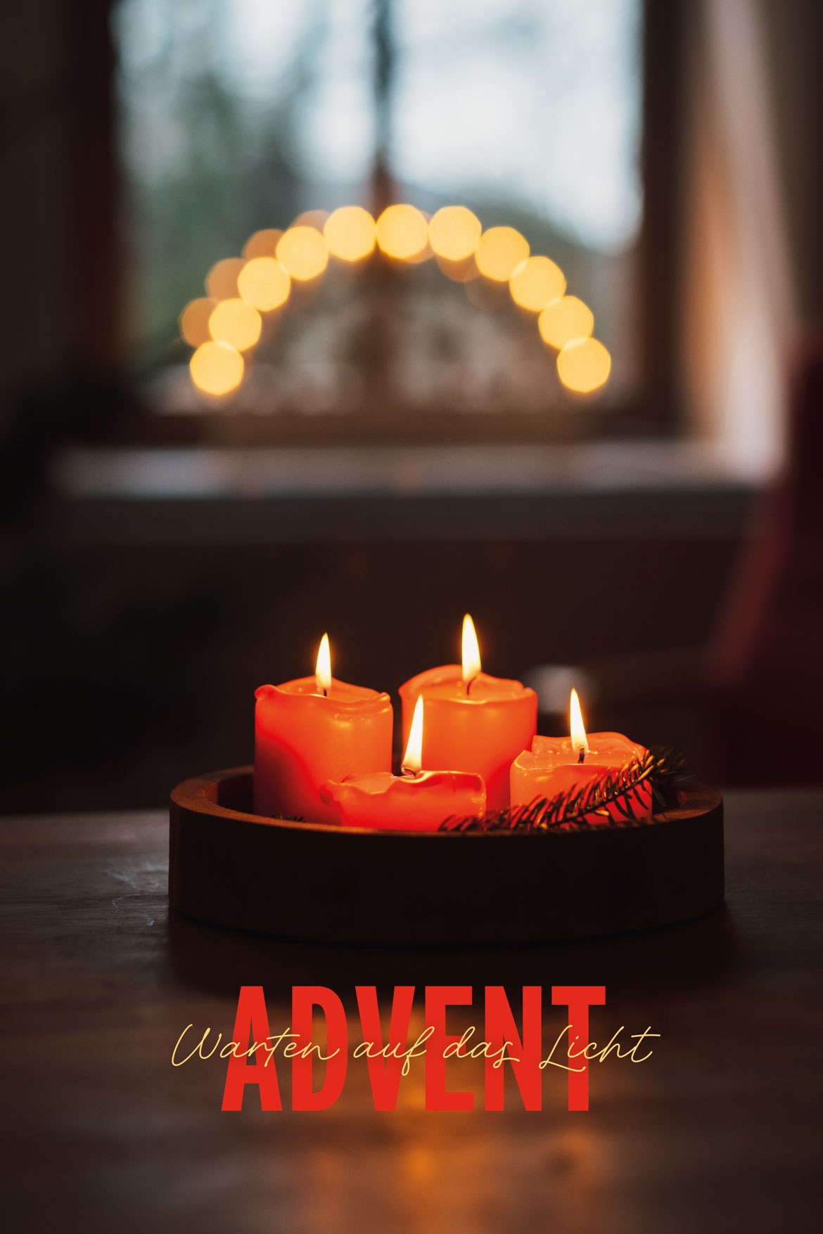 Advent — Warten auf das Licht. Karte zum Advent