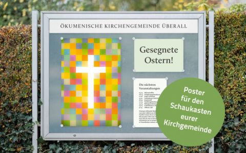 Schaukasten Ostern Kirche christliches Poster