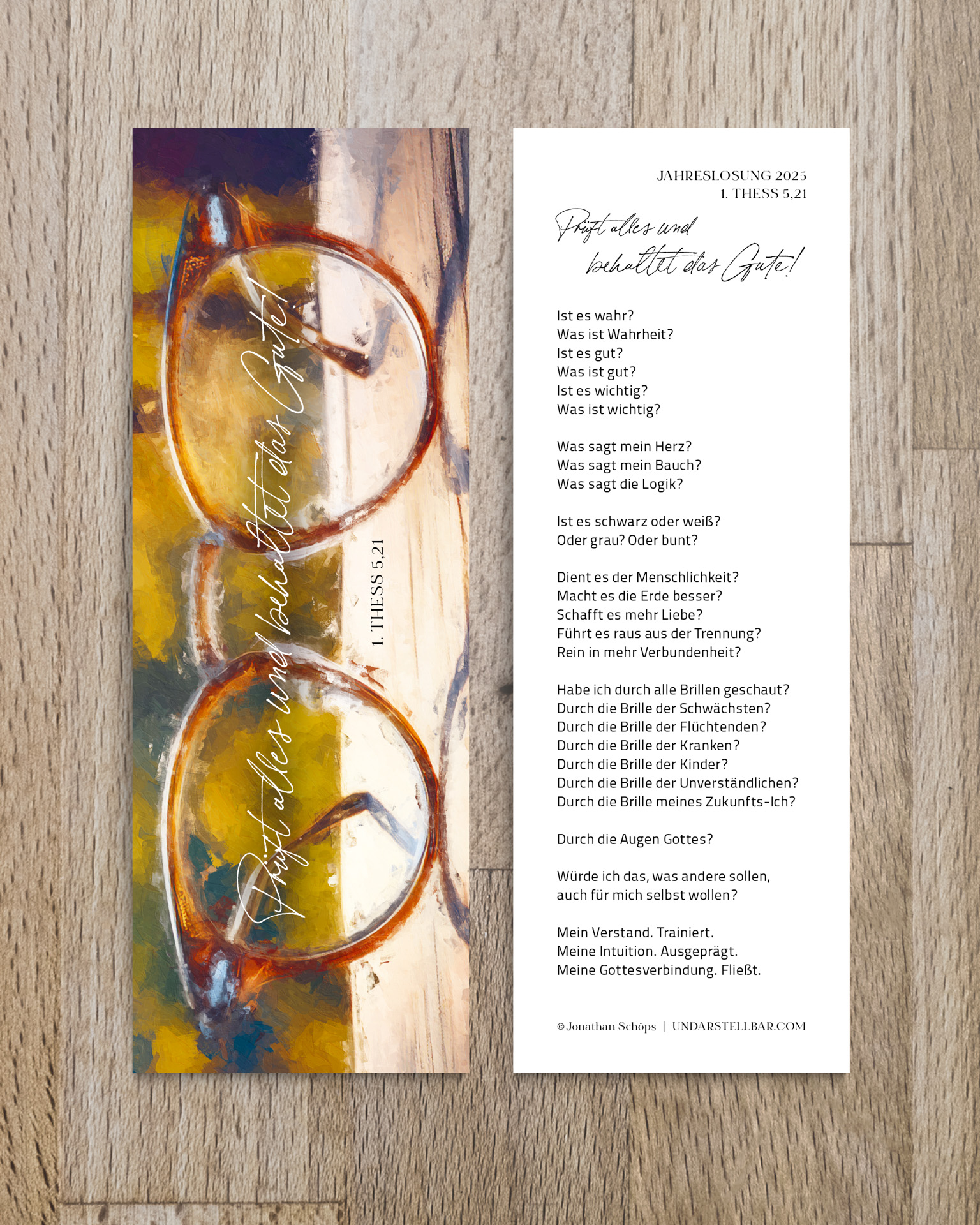 Jahreslosung 2025 Lesezeichen Auslegung